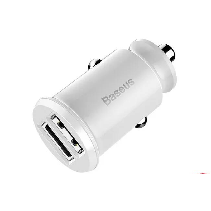 Автомобильная зарядка Baseus Grain car charger 2USB 3.1A (белый)